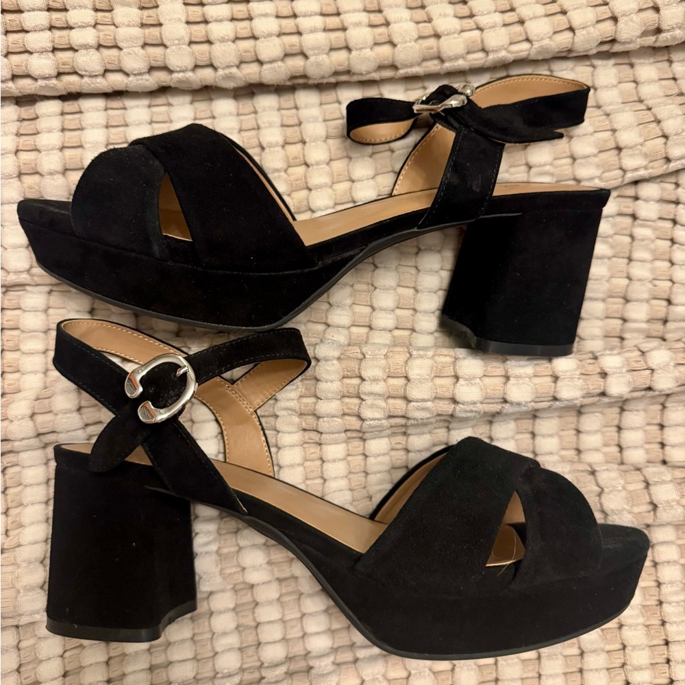 Aerosoles Cosmos Black Women's Platform Sandals